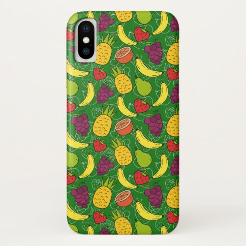 Fruit seamless pattern  Fruit surface pattern 7 iPhone X Case