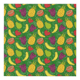 Fruit seamless pattern Fruit surface pattern 7 Faux Canvas Print