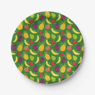 Fruit seamless pattern   Fruit surface pattern 7 Paper Plates