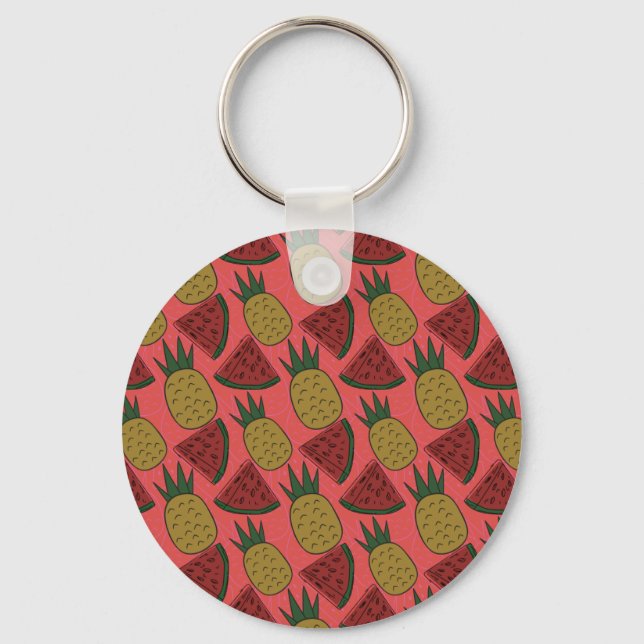 Fruit seamless pattern | Fruit surface pattern 8 Keychain (Front)