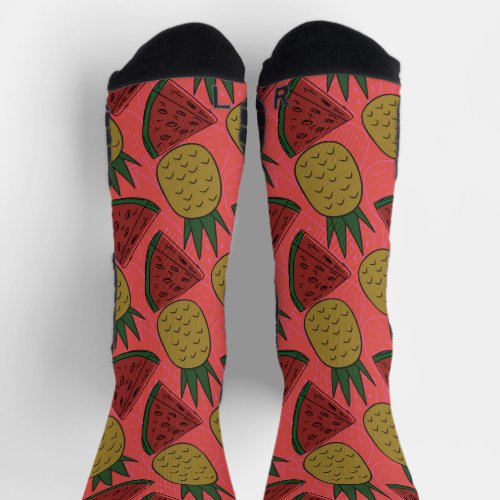 Fruit seamless pattern  Fruit surface pattern 8  Socks