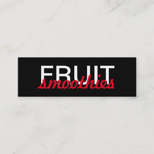 fruit smoothies punch card (Front)