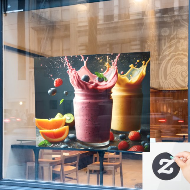 Fruit smoothies window cling (Cafe Window)