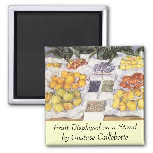 Fruit Stand by Gustave Caillebotte Vintage Art Magnet