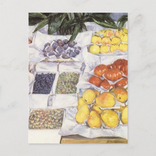 Fruit Stand by Gustave Caillebotte Vintage Art Postcard