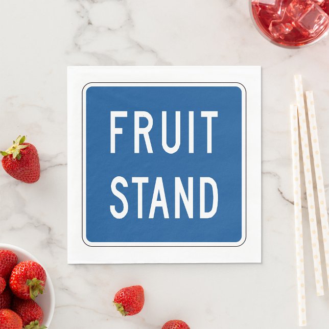 Fruit Stand Road Sign Napkins (Creator Uploaded)
