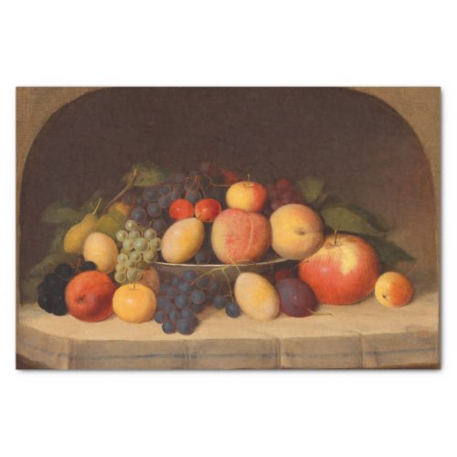 Fruit Still Life 1849 by Robert Seldon Duncanson Tissue Paper