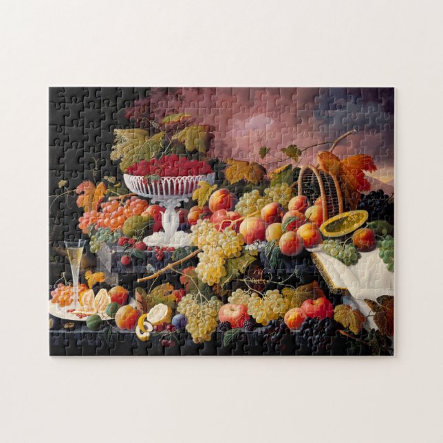 Fruit Still Life in a Landscape Jigsaw Puzzle (Horizontal)
