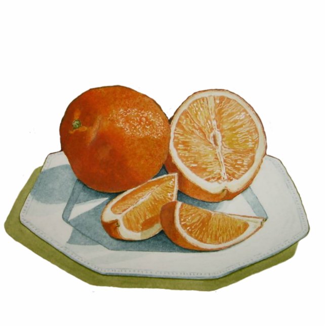Fruit still life oranges sculpture fridge magnet (Front)