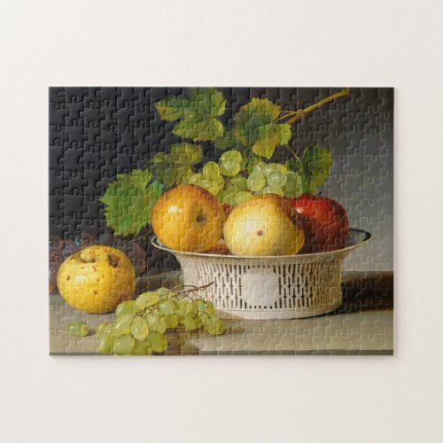 Fruit Still Life with Chinese Export Basket Jigsaw Puzzle