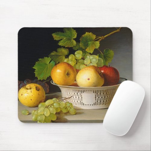 Fruit Still Life with Chinese Export Basket Mouse Pad