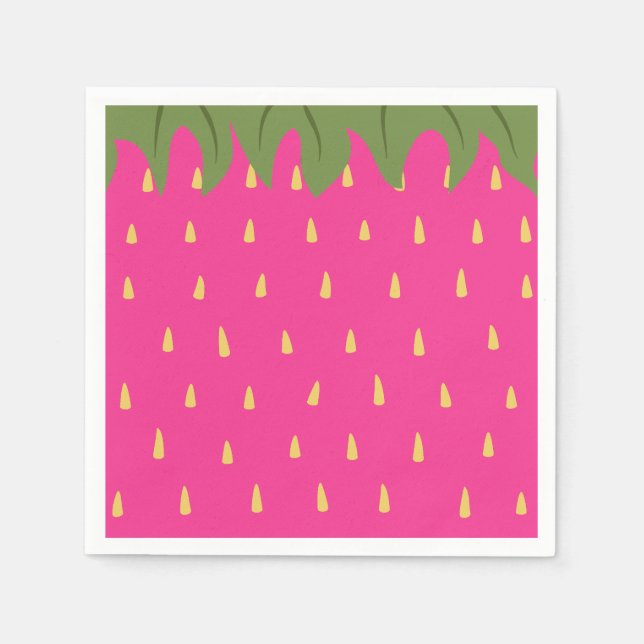 Fruit Strawberry Apron Napkins (Front)