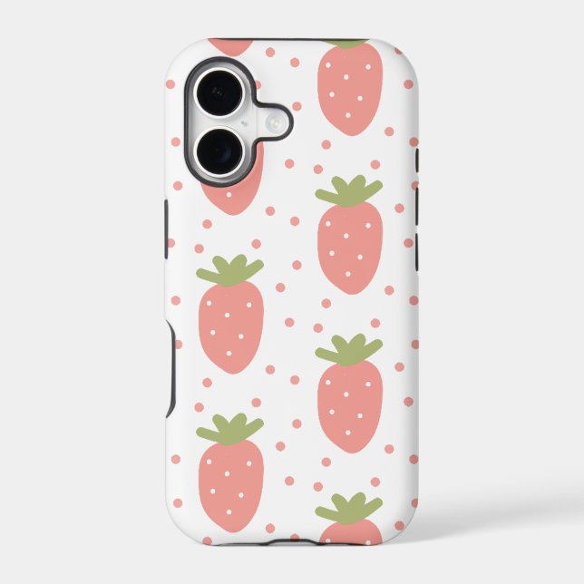 fruit, strawberry, background image iphone case (Back)