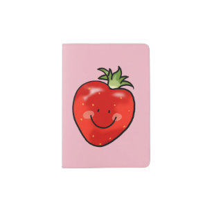 fruit strawberry cartoon passport holder