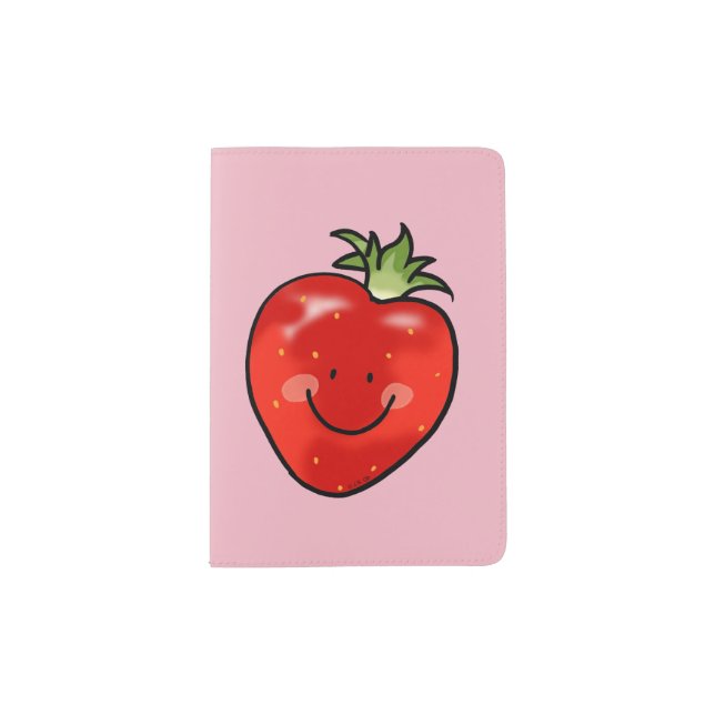 fruit strawberry cartoon passport holder (Front)