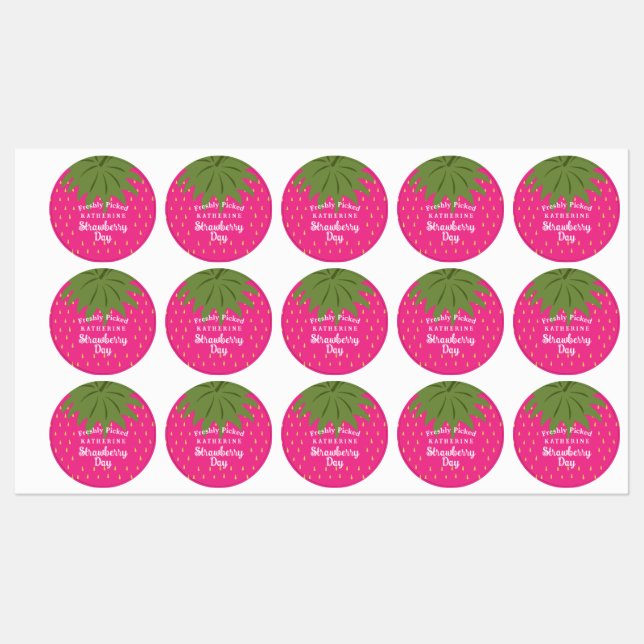 Fruit Strawberry Labels (Sheet)