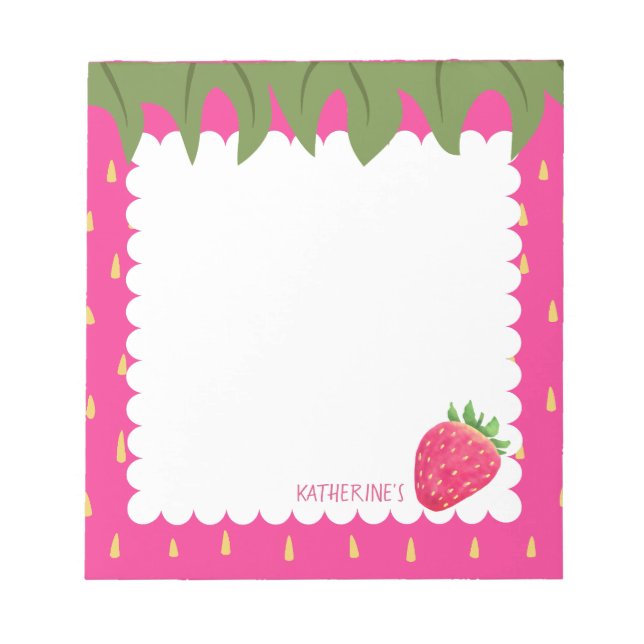 Fruit Strawberry Notepad (Front)