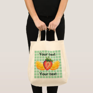 Fruit, Strawberry, orange Tote Bag