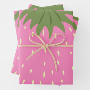 Fruit Strawberry Wrapping Paper Sheets