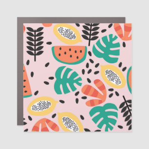 Fruit Stylish: Vintage Pattern Design. Car Magnet