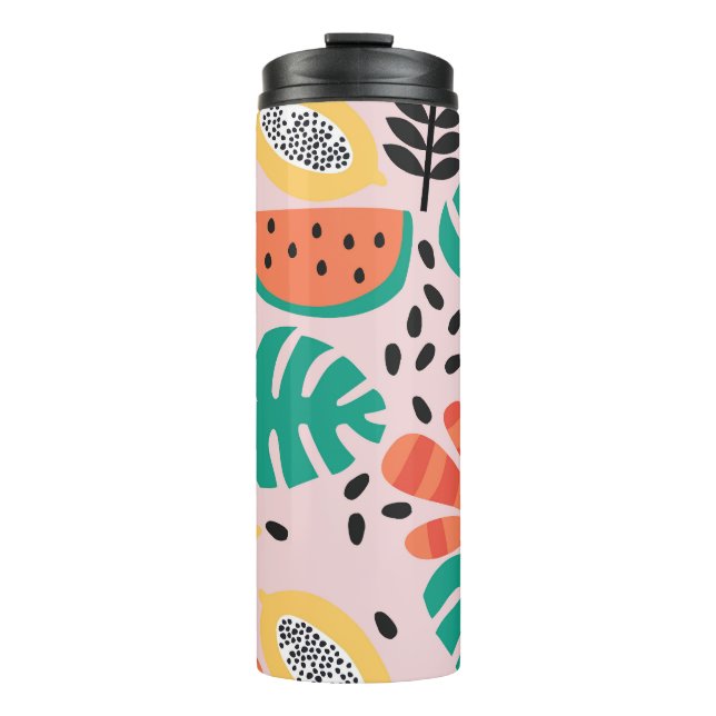 Fruit Stylish: Vintage Pattern Design. Thermal Tumbler (Front)