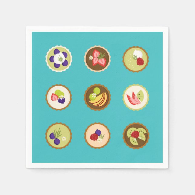  Fruit Tarts Napkins (Front)