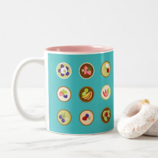 Fruit Tarts Two-Tone Coffee Mug