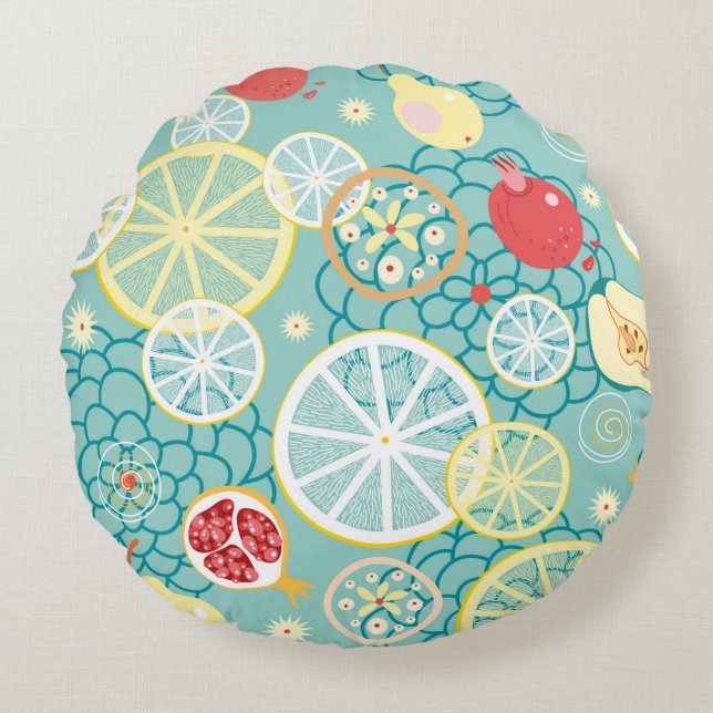 Fruit texture round pillow (Front)