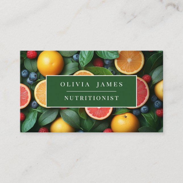 Fruit Themed Card for Farmers Chefs Nutritionist (Front)