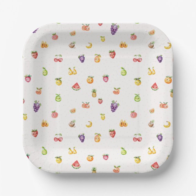 Fruit Themed Paper Plates (Front)