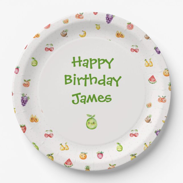Fruit Themed Paper Plates (Front)