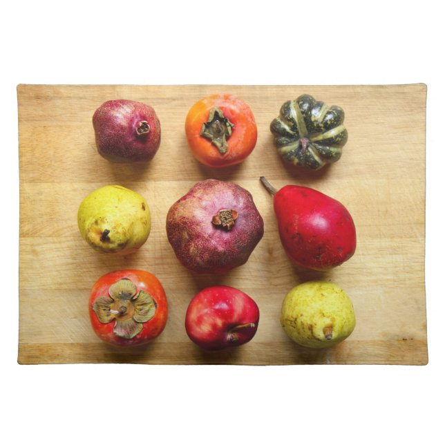 Fruit Tic-tac-toe  Cloth Placemat (Front)