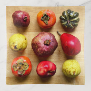 Fruit Tic-tac-toe Square  Trinket Tray