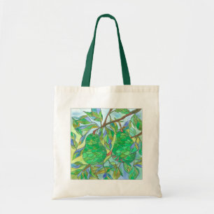 Fruit Tree Green Pears Watercolor Tote Bag