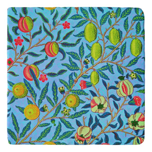 Fruit Tree William Morris Restoration Art Trivet (Front)