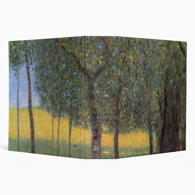 Fruit Trees, Gustav Klimt 3 Ring Binder (Background)