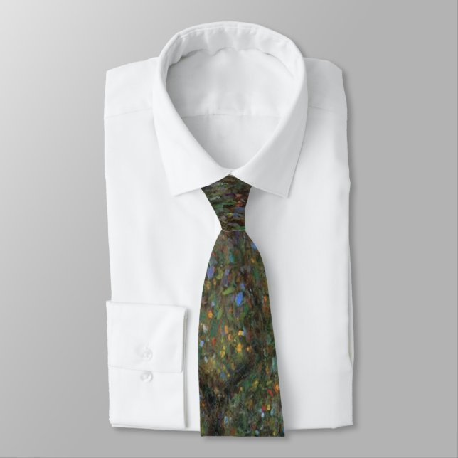 Fruit Trees, Gustav Klimt Neck Tie (Tied)