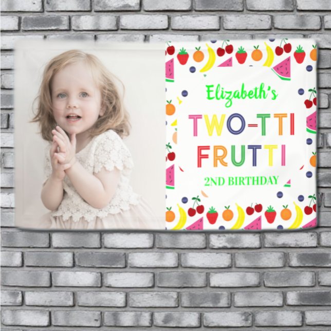 Fruit Two-tti Frutti 2nd Birthday Banner (Creator Uploaded)