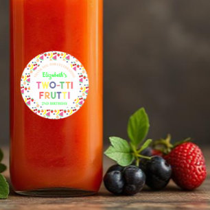 Fruit Two-tti Frutti 2nd Birthday Classic Round Sticker