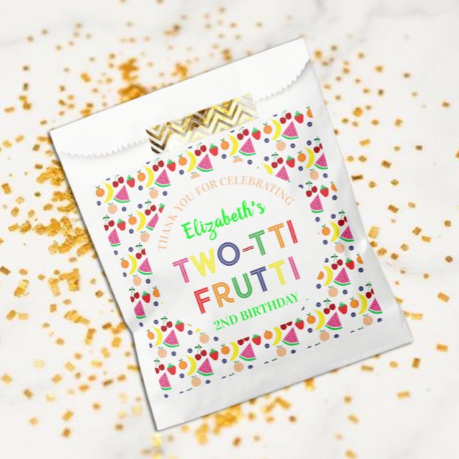 Fruit Two-tti Frutti 2nd Birthday Favor Bag (Creator Uploaded)