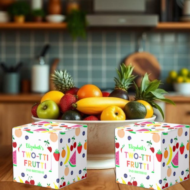 Fruit Two-tti Frutti 2nd Birthday Favor Boxes (Creator Uploaded)
