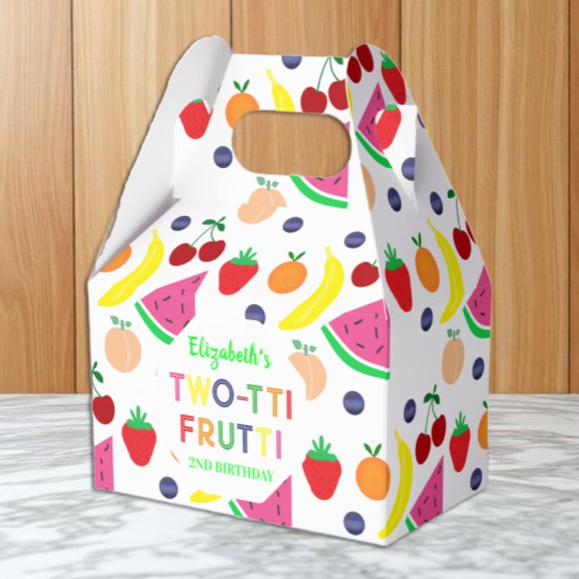 Fruit Two-tti Frutti 2nd Birthday Favor Boxes (Creator Uploaded)