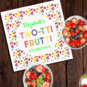 Fruit Two-tti Frutti 2nd Birthday Napkins