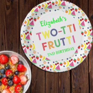 Fruit Two-tti Frutti 2nd Birthday Paper Plates