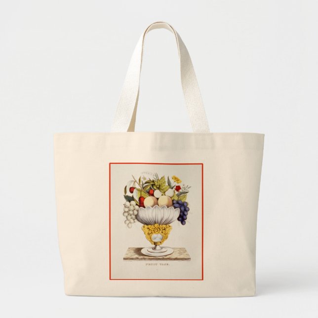 FRUIT VASE LARGE TOTE BAG (Front)