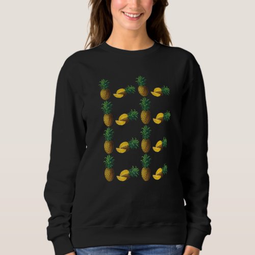 Fruit  Vegans Pineapple Pattern Fruitarian Pineapp Sweatshirt