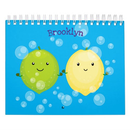 Fruit vegetable and plant cartoon calendar