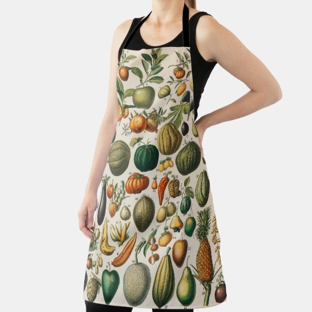 Fruit Vegetable Botanical Scientific Illustration Apron (Insitu)