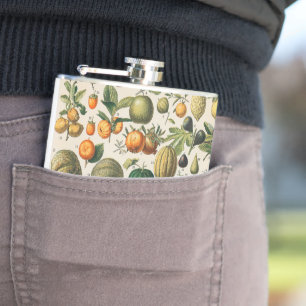Fruit Vegetable Botanical Scientific Illustration Flask