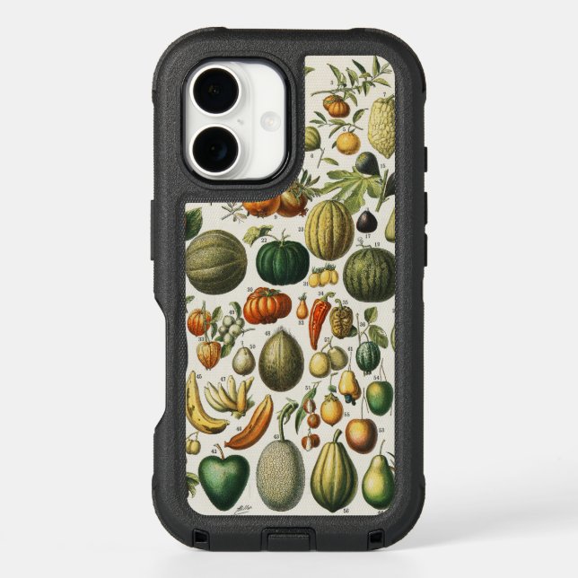 Fruit Vegetable Botanical Scientific Illustration Otterbox iPhone Case (Back)